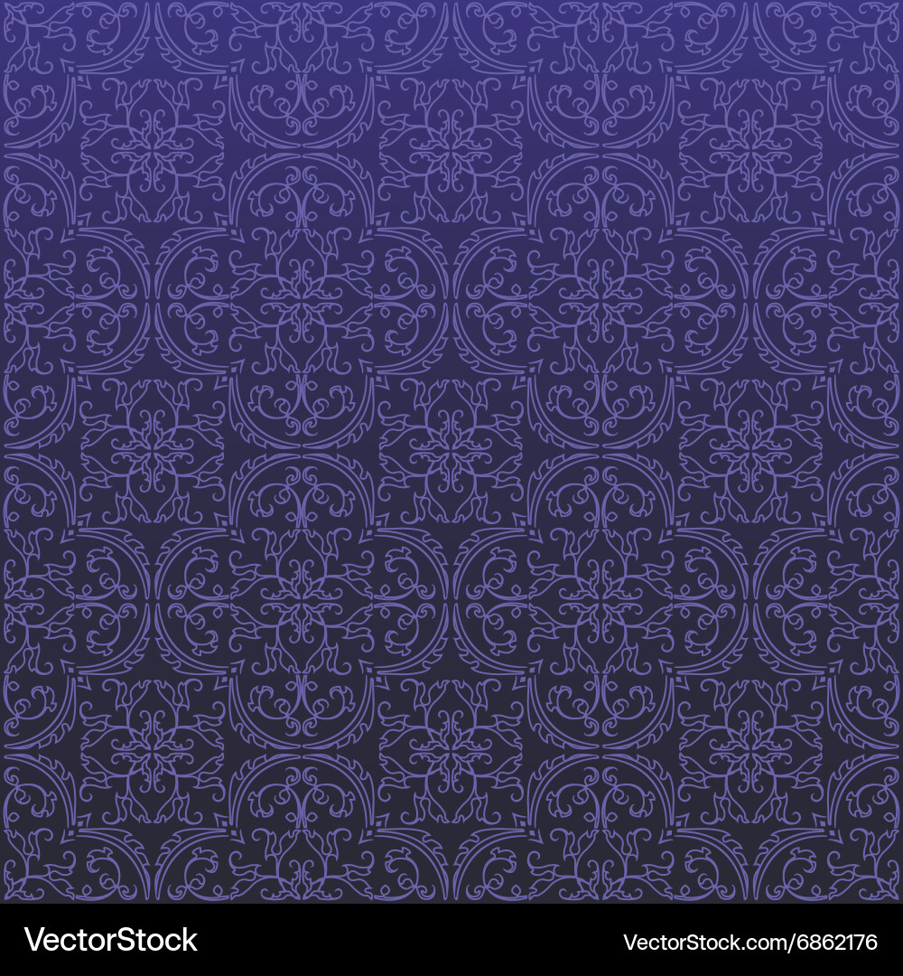 Damask Turkish Tile Pattern Vector Image