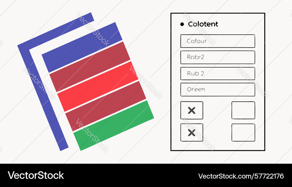 Digital user interface checklist and content vector image