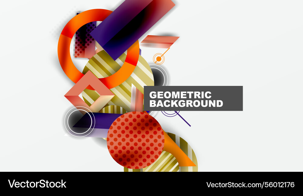 Dynamic complex geometric abstract background vector image