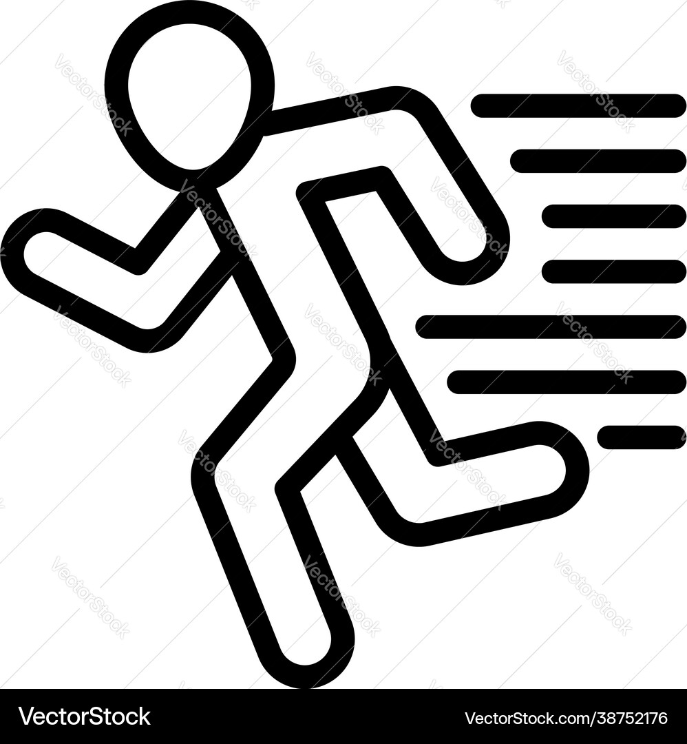 Fitness running icon outline style Fitness running icon outline style vector image