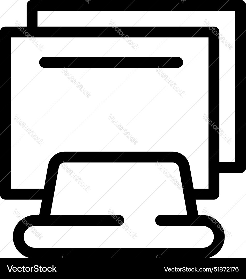 Modern computer monitor displaying multiple vector image