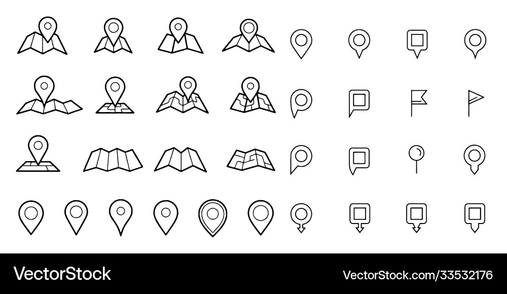Pin Icon Farbe editierbare gps Zeiger mark Standort Vektorbild