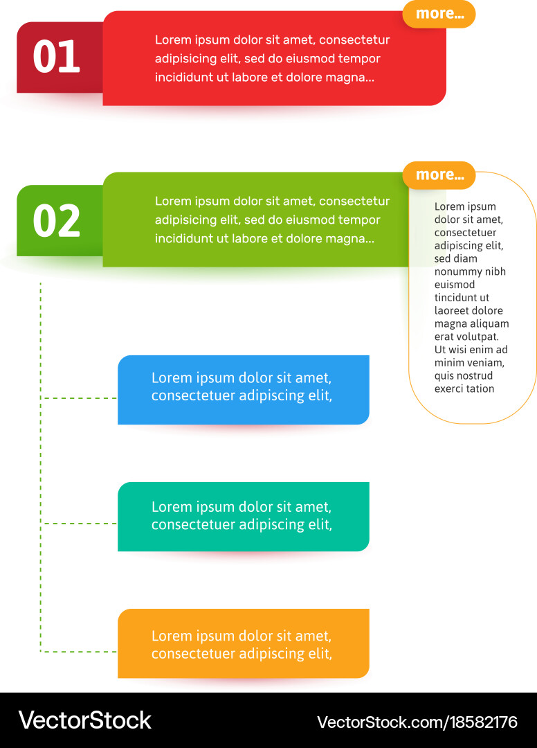 Steps elements for web interface infograph Vector Image