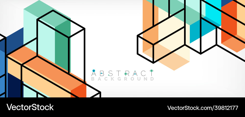 Abstract background 3d cubes cubic elements Abstract background 3d cubes cubic elements vector image