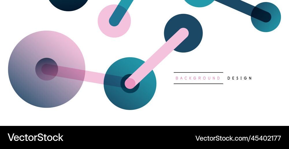 Abstract background round dots connected by lines Vector Image