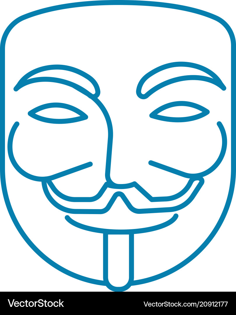 Anonymous user linear icon concept Anonymous user linear icon concept vector image