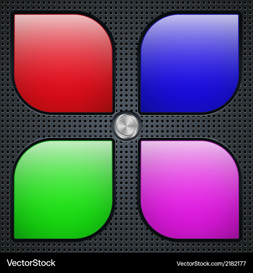 Application buttons template vector image