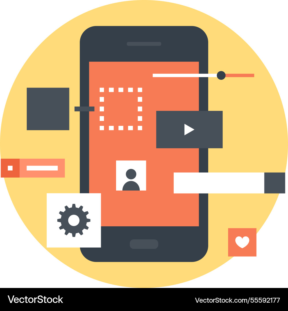 Application development flat web icon Application development flat web icon vector image