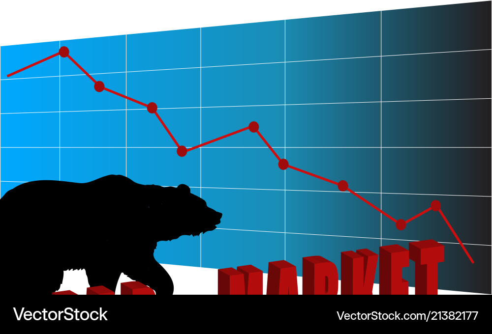 Bear market Vector Image