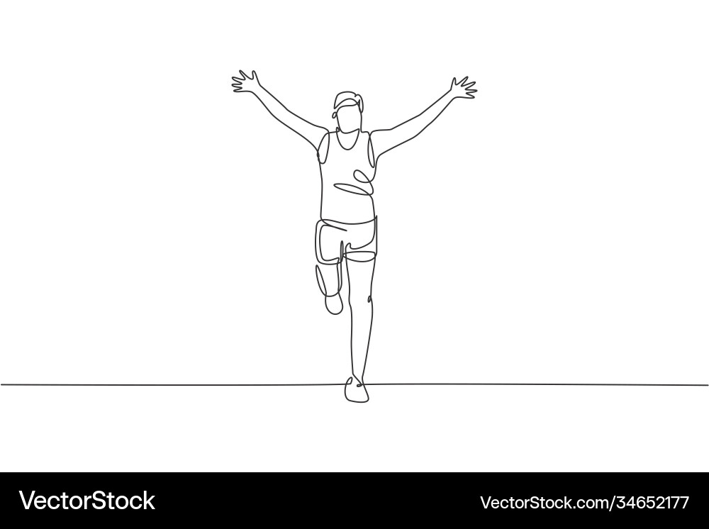 Continuous Line Runner vector image