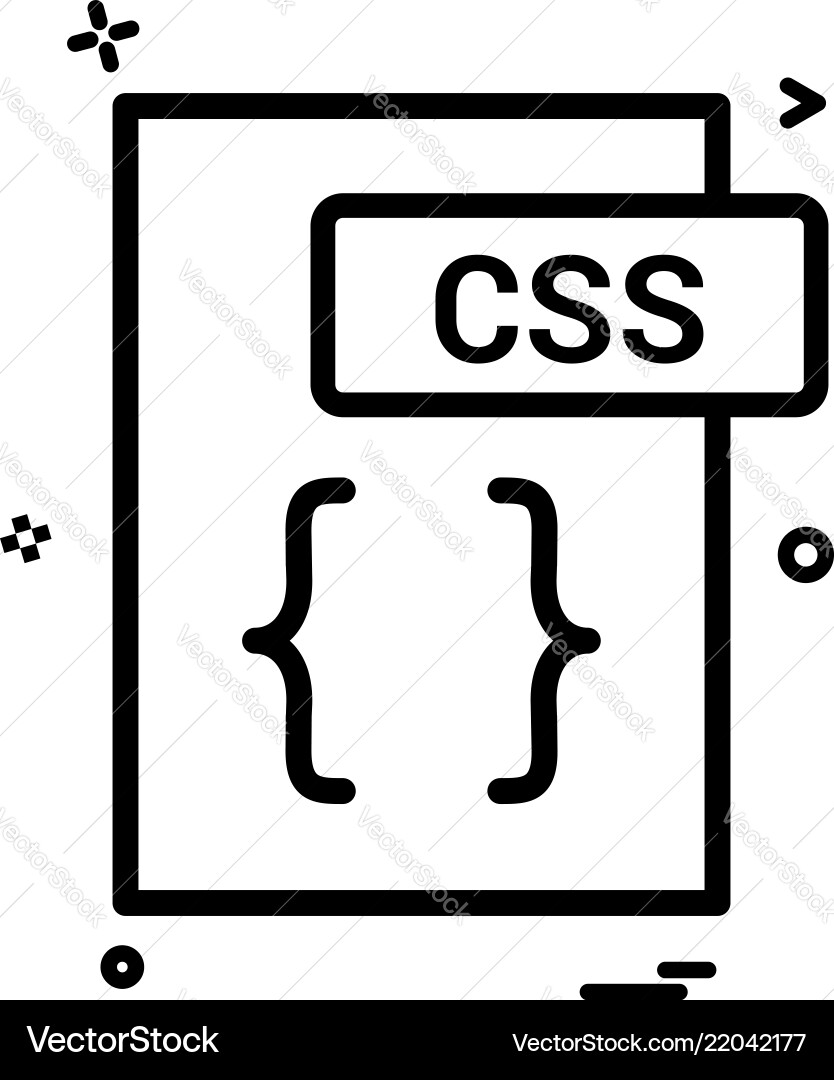 Css file format icon design Css file format icon design vector image
