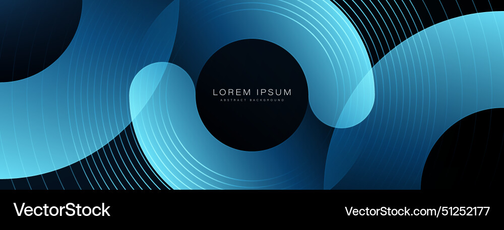 Dark blue abstract background with glowing Vector Image
