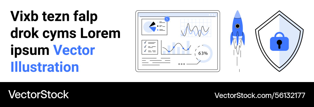 Data analytics dashboard rocket launch Data analytics dashboard rocket launch vector image
