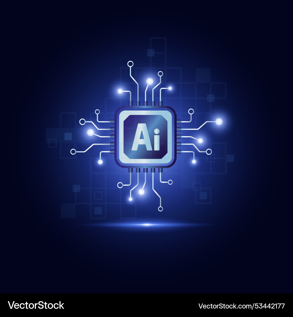 Electronic circuit chip processor smart Electronic circuit chip processor smart Vector Image