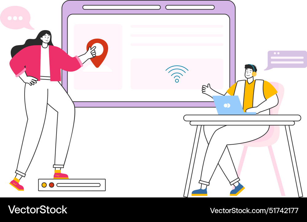 Intranet internet network connection technology Intranet internet network connection technology vector image