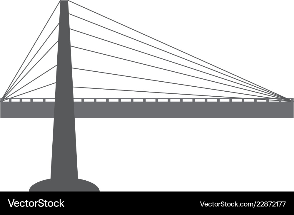Isolated bridge structure Vector Image