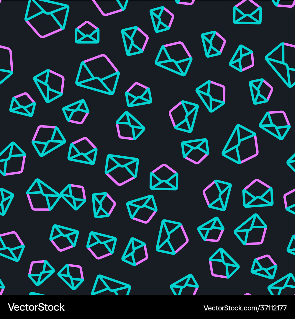 Line envelope icon isolated seamless pattern Line envelope icon isolated seamless pattern vector image