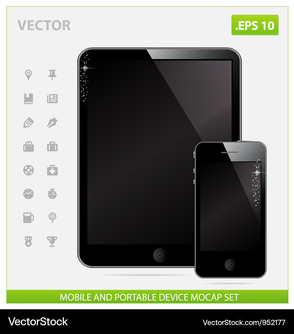 Modern Tablet with Blank Screen Vector Image