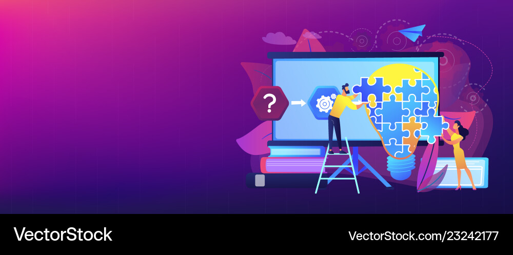 Problem solving concept banner header Problem solving concept banner header vector image