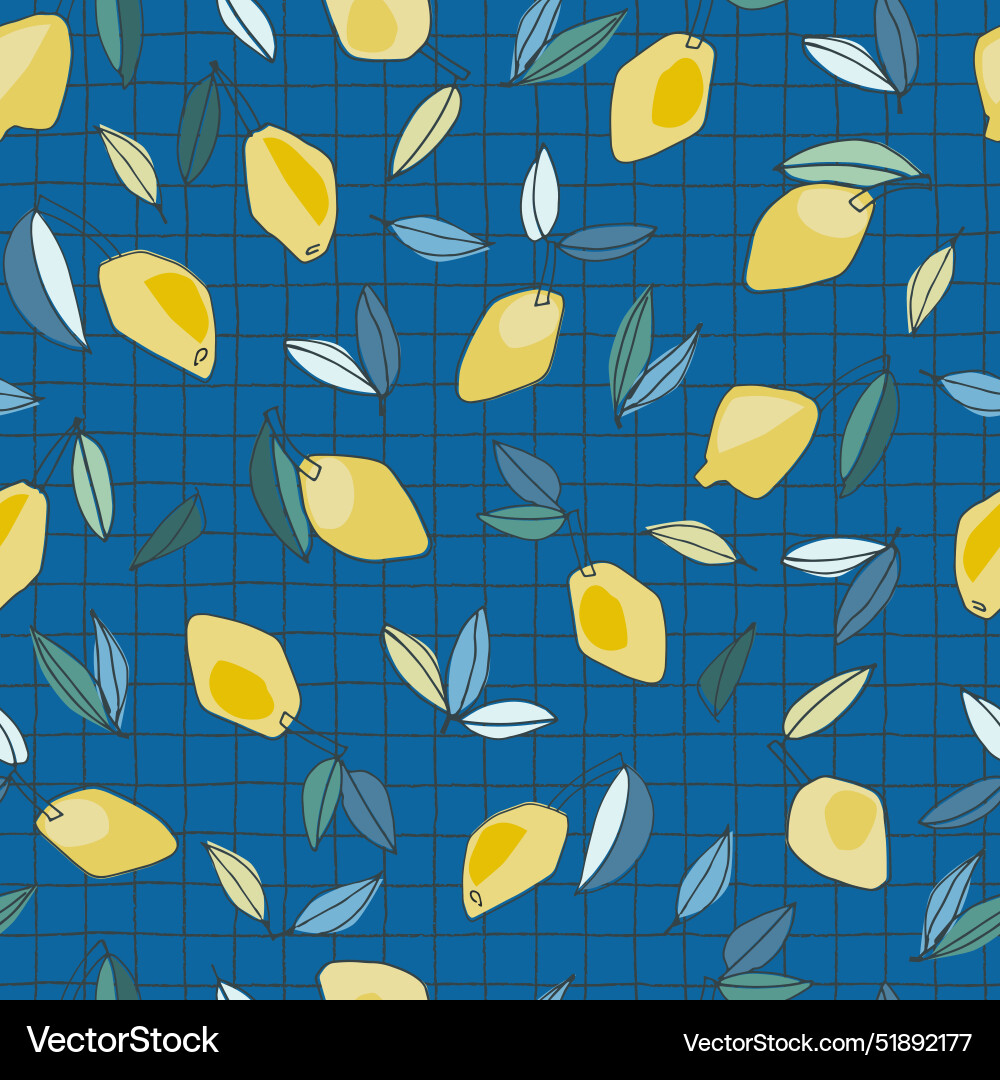 Seamless pattern with lemons for textile design Seamless pattern with lemons for textile design vector image
