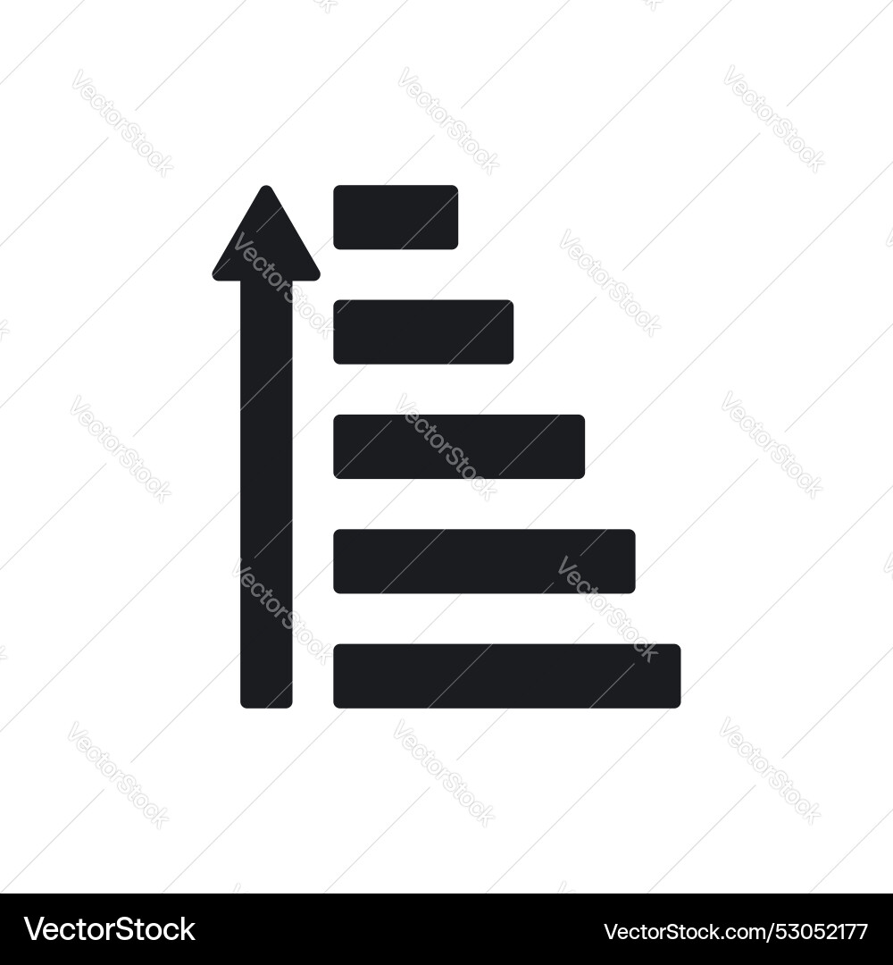 Sort amount up icon set arrow filter button Vector Image