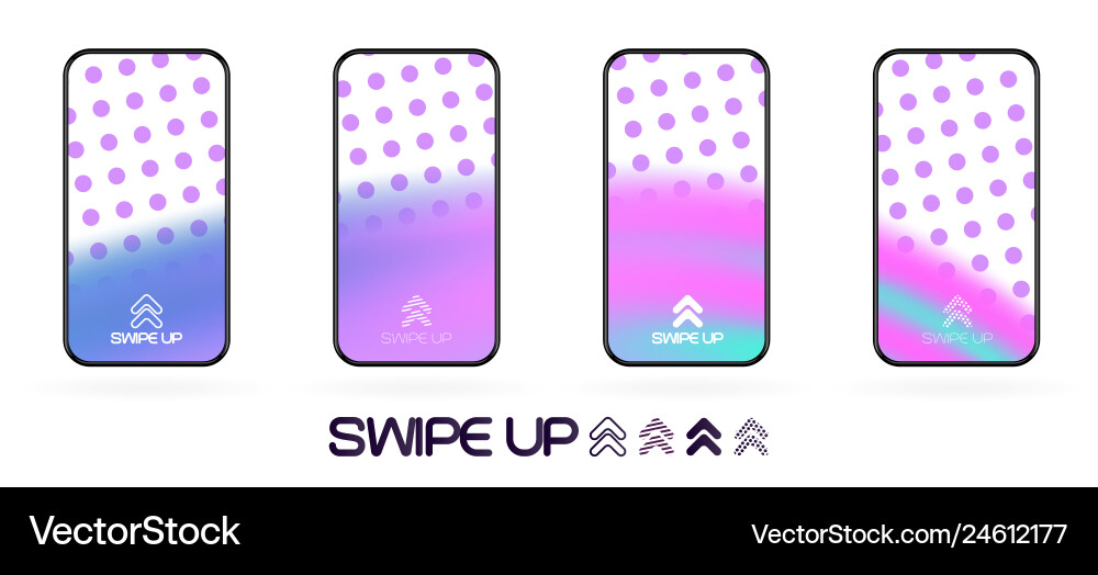 Swipe up template with abstract backdrop Vector Image