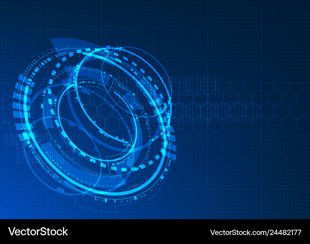 Technological future worldwide access system Vector Image