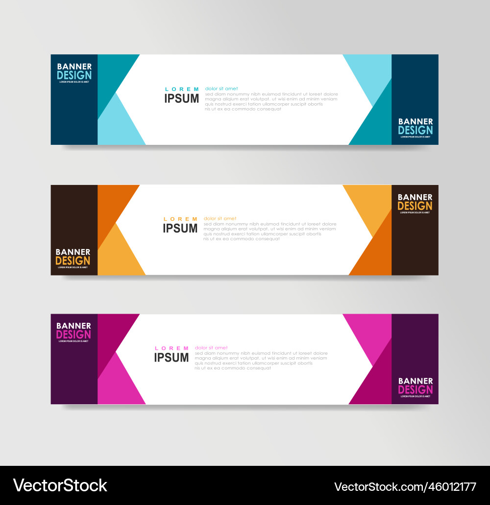 Templates of horizontal web banner website header Templates of horizontal web banner website header Vector Image