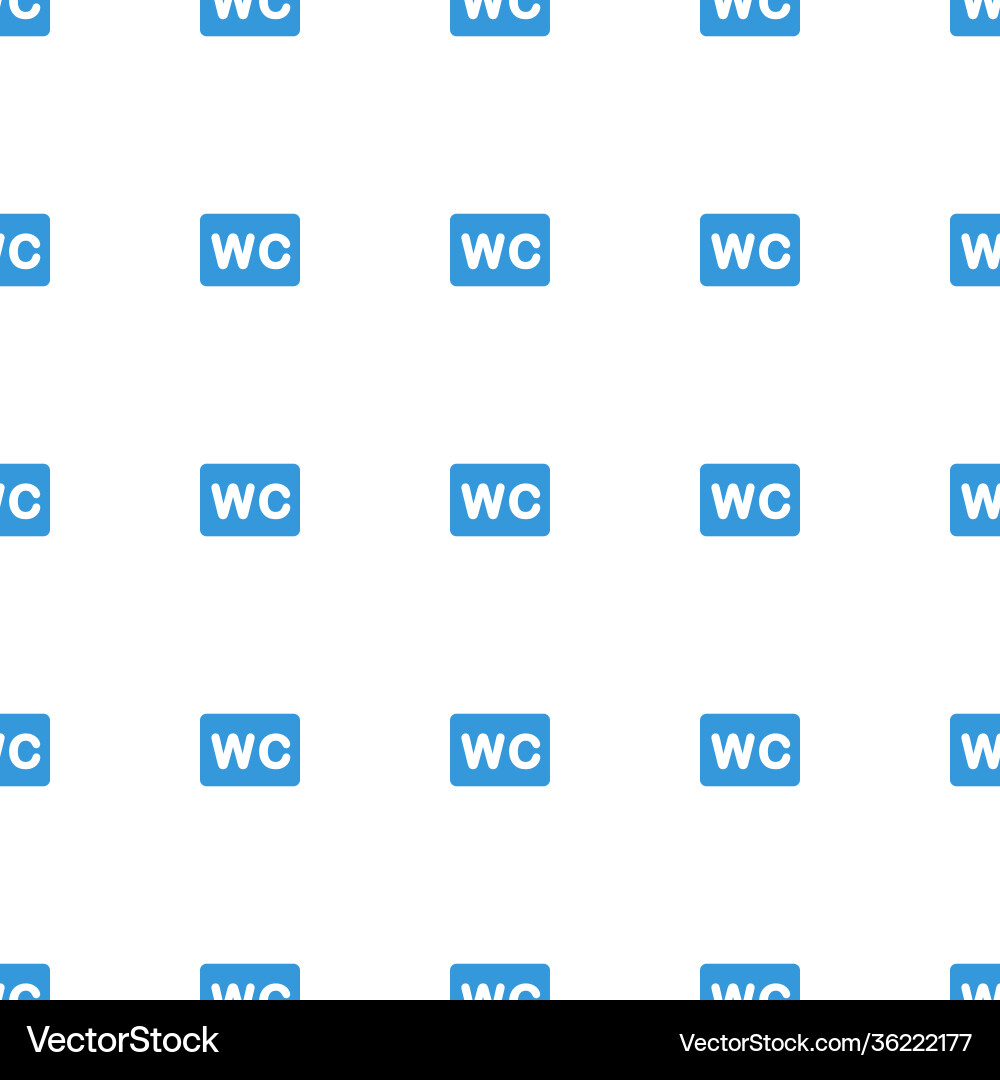 Wc icon pattern seamless white background vector image