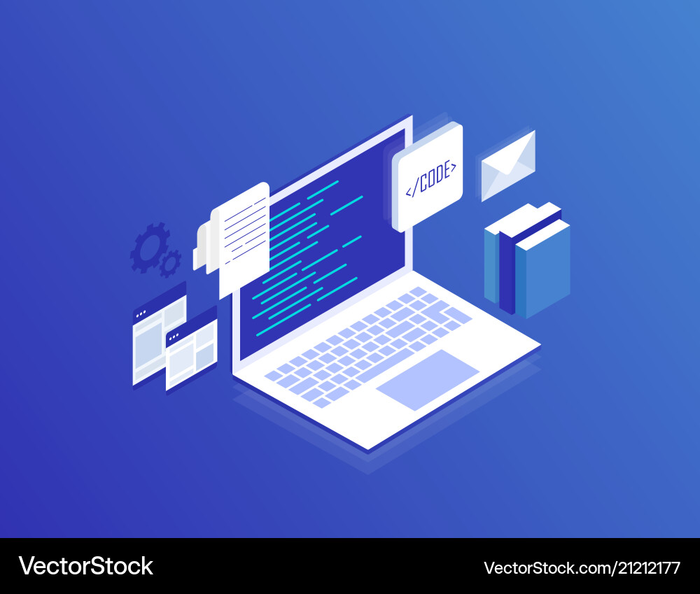 Web Development Coding Konzepte vektorbild