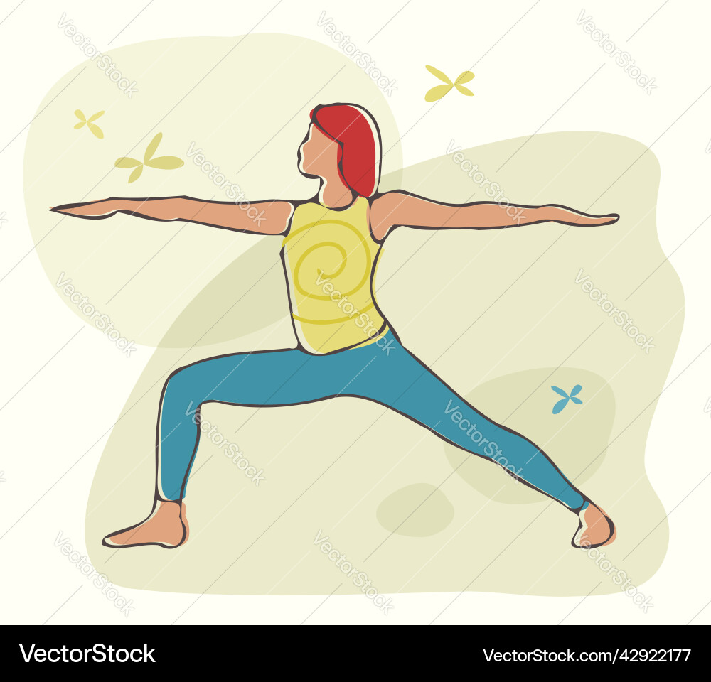Yoga pose weiblich Yoga pose weiblich Vektorbild