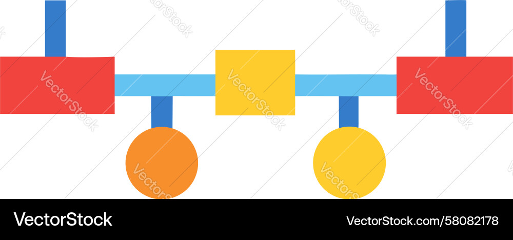 Abstract Data Nodes Connection Vector Image