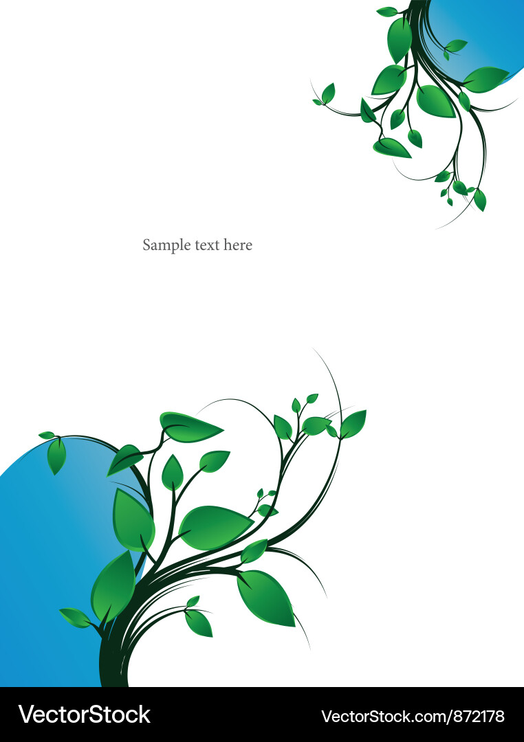 Abstract floral background with space for text Vector Image