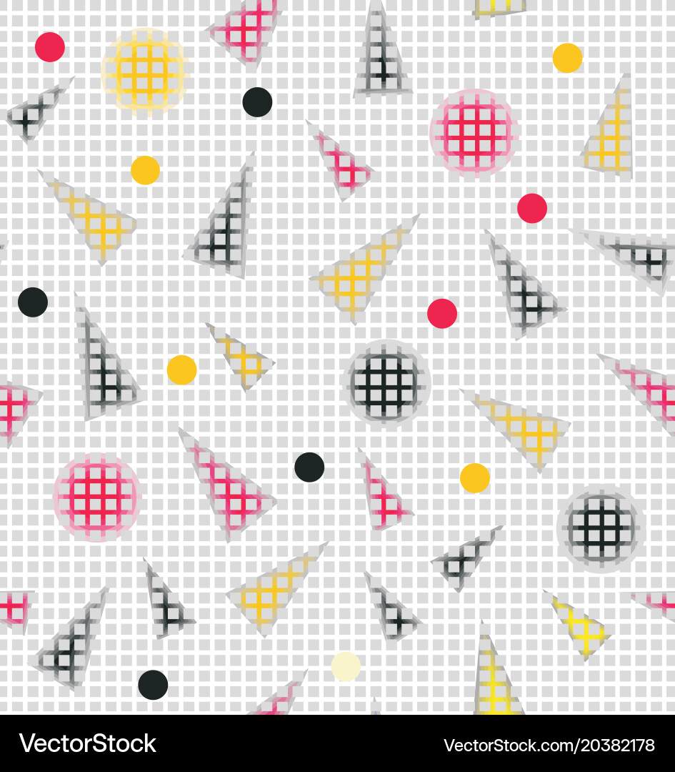 Abstract texture from circles triangles vector image