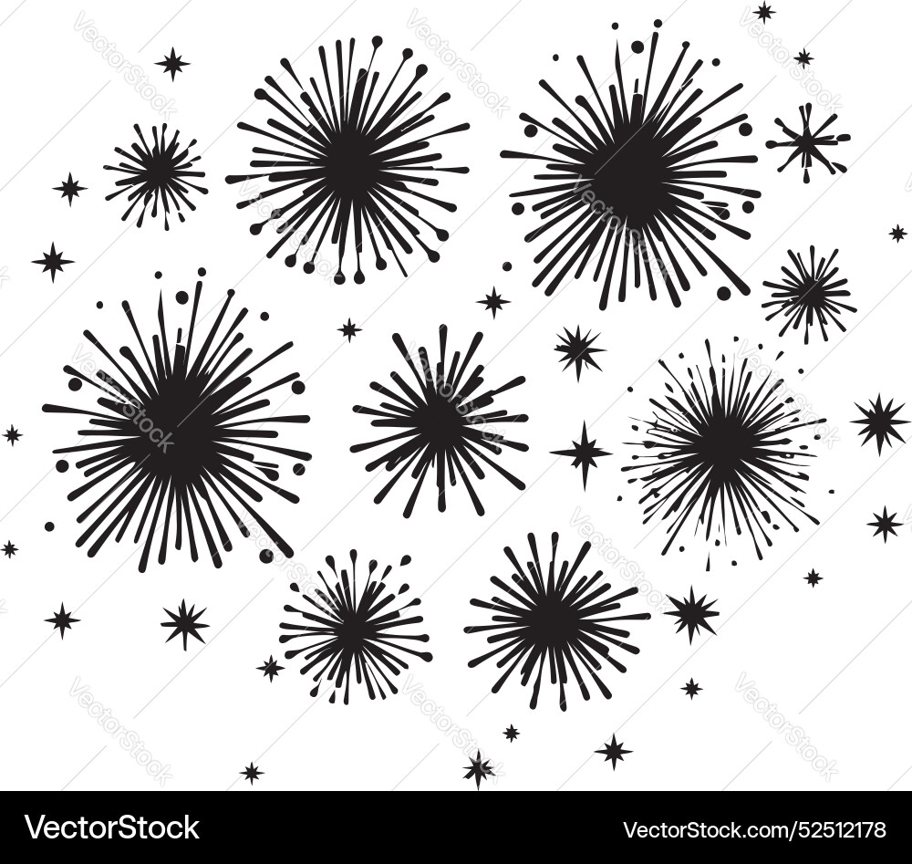 Astral array firework design iconic element Vector Image