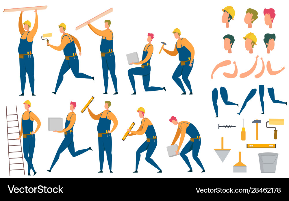 Character builder different Character builder different vector image