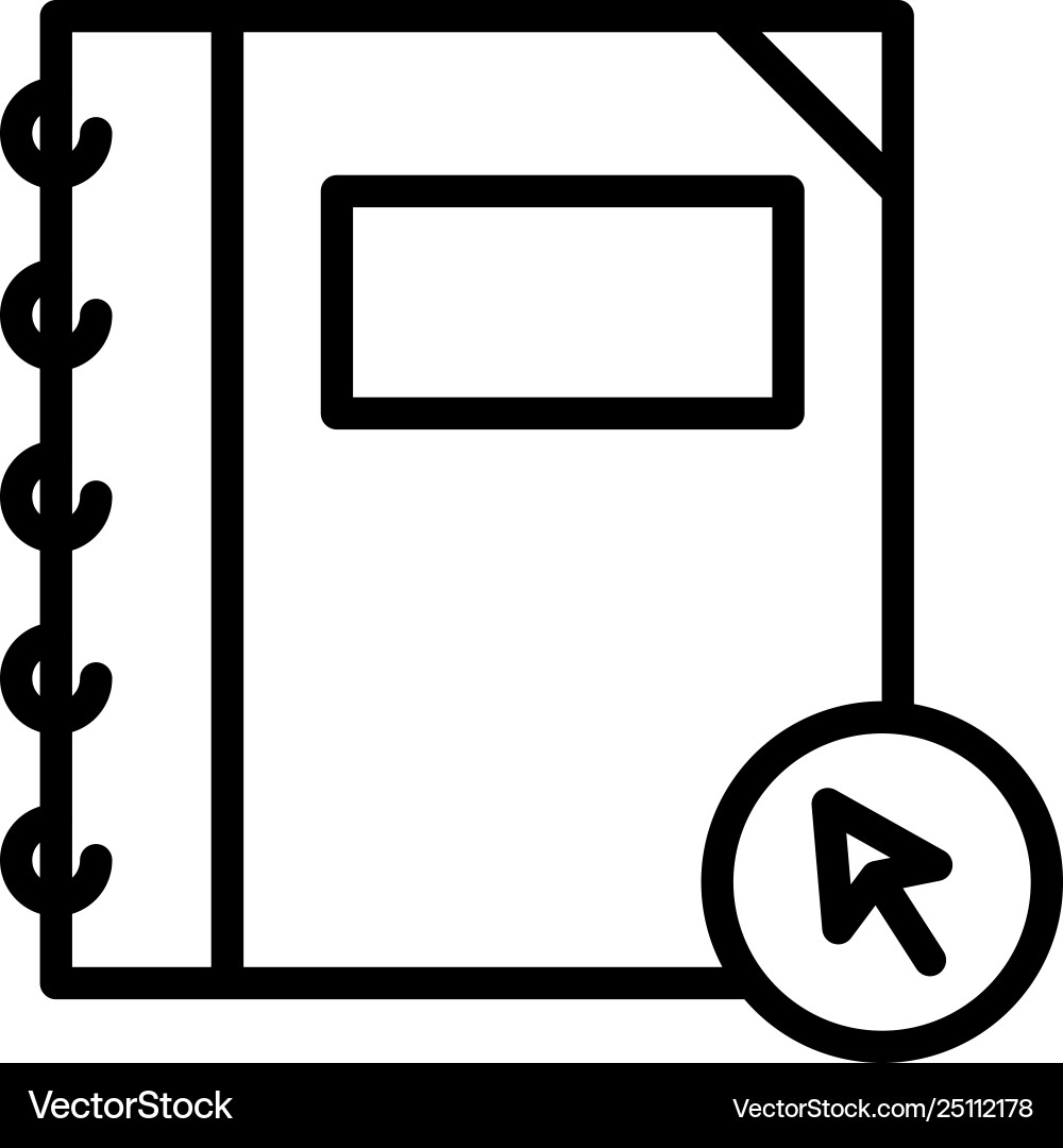 Click notebook Vector Image