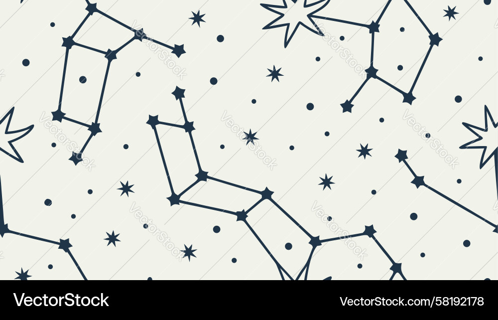 Cosmic Star Map Pattern Vector Image