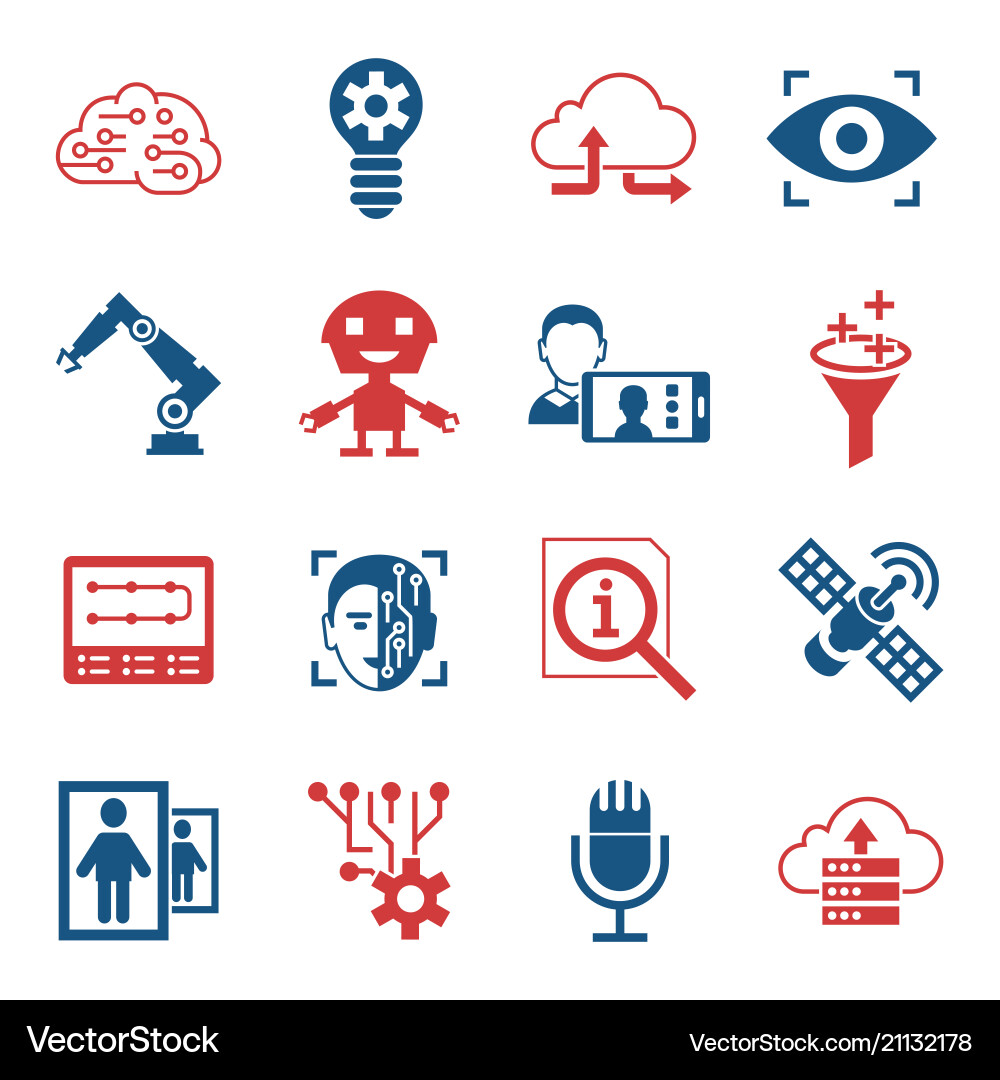 Digital machine learning Digital machine learning Vector Image