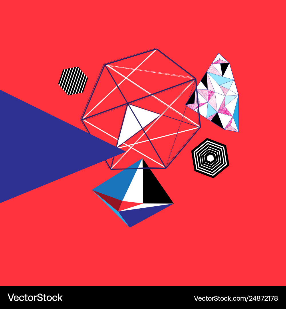 Dynamic Geometric Background vector image