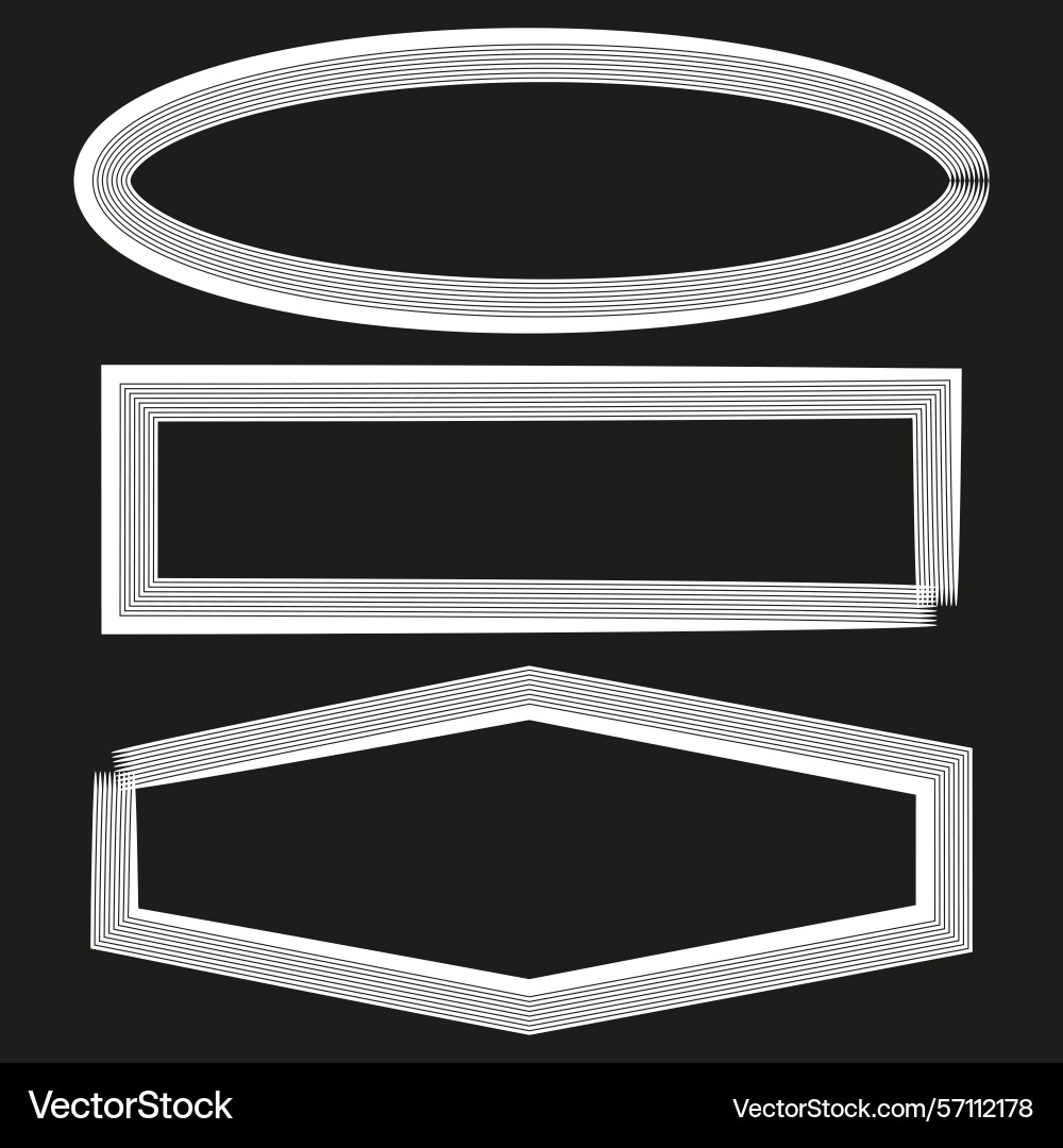 Geometric frame shape abstract outline element Geometric frame shape abstract outline element vector image