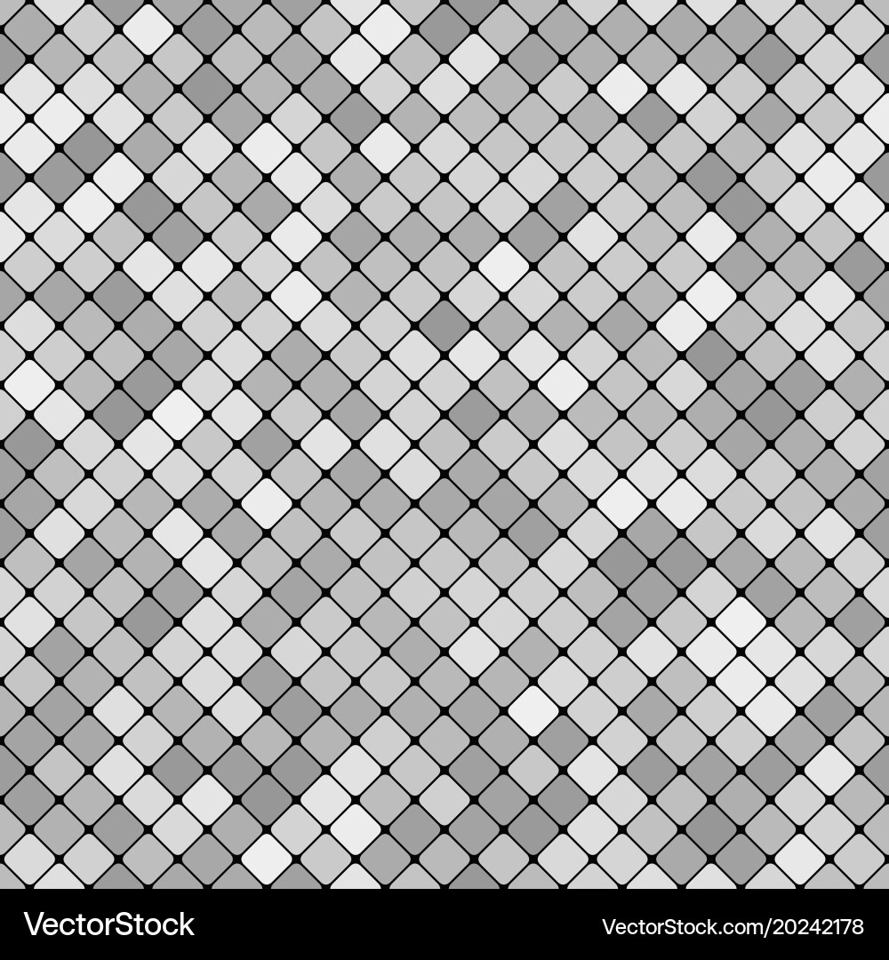 Grey abstract repeating diagonal square pattern vector image
