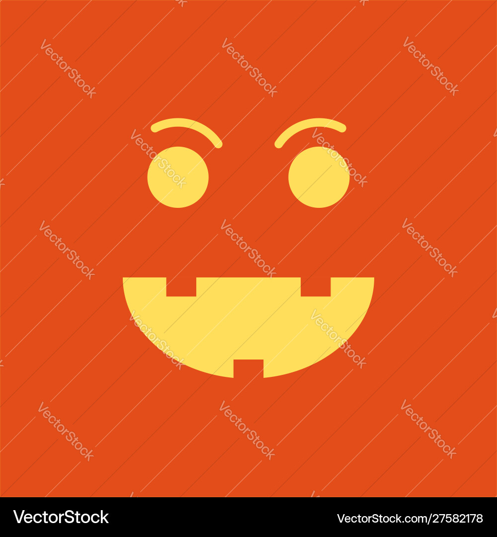 Halloween Kürbis oder Monster Emoji auf orange Halloween Kürbis oder Monster Emoji auf orange vektorbild