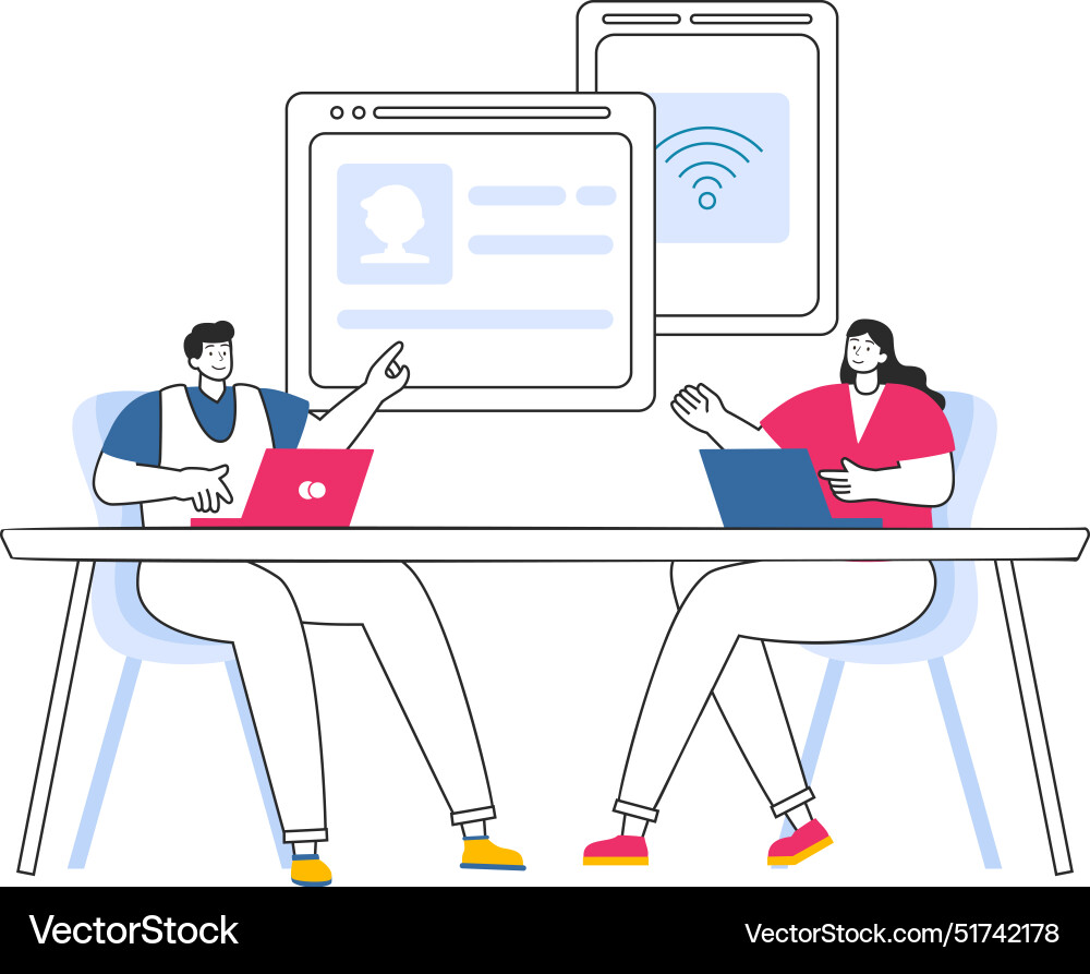 Intranet internet network connection technology Intranet internet network connection technology vector image
