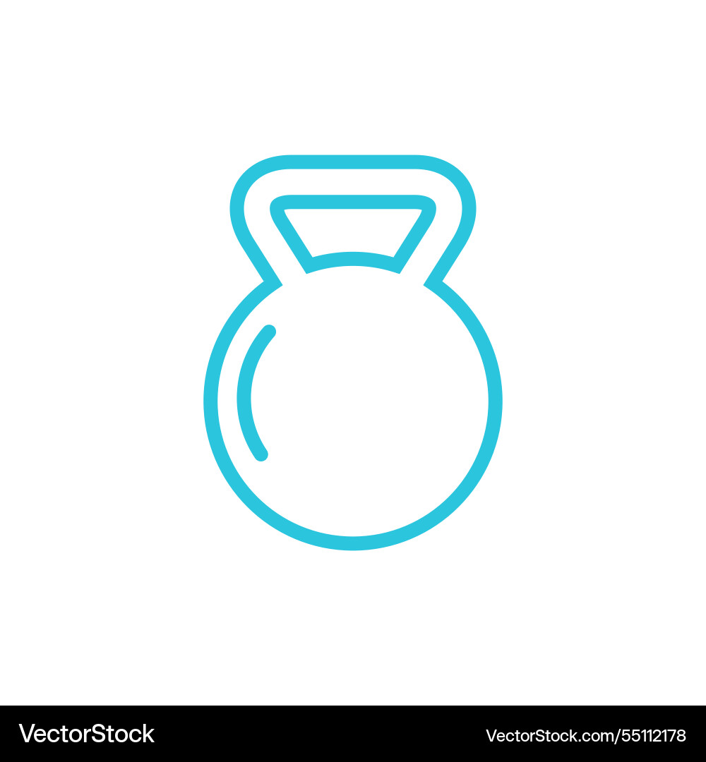 Kettlebell icon isolated on white background Vector Image