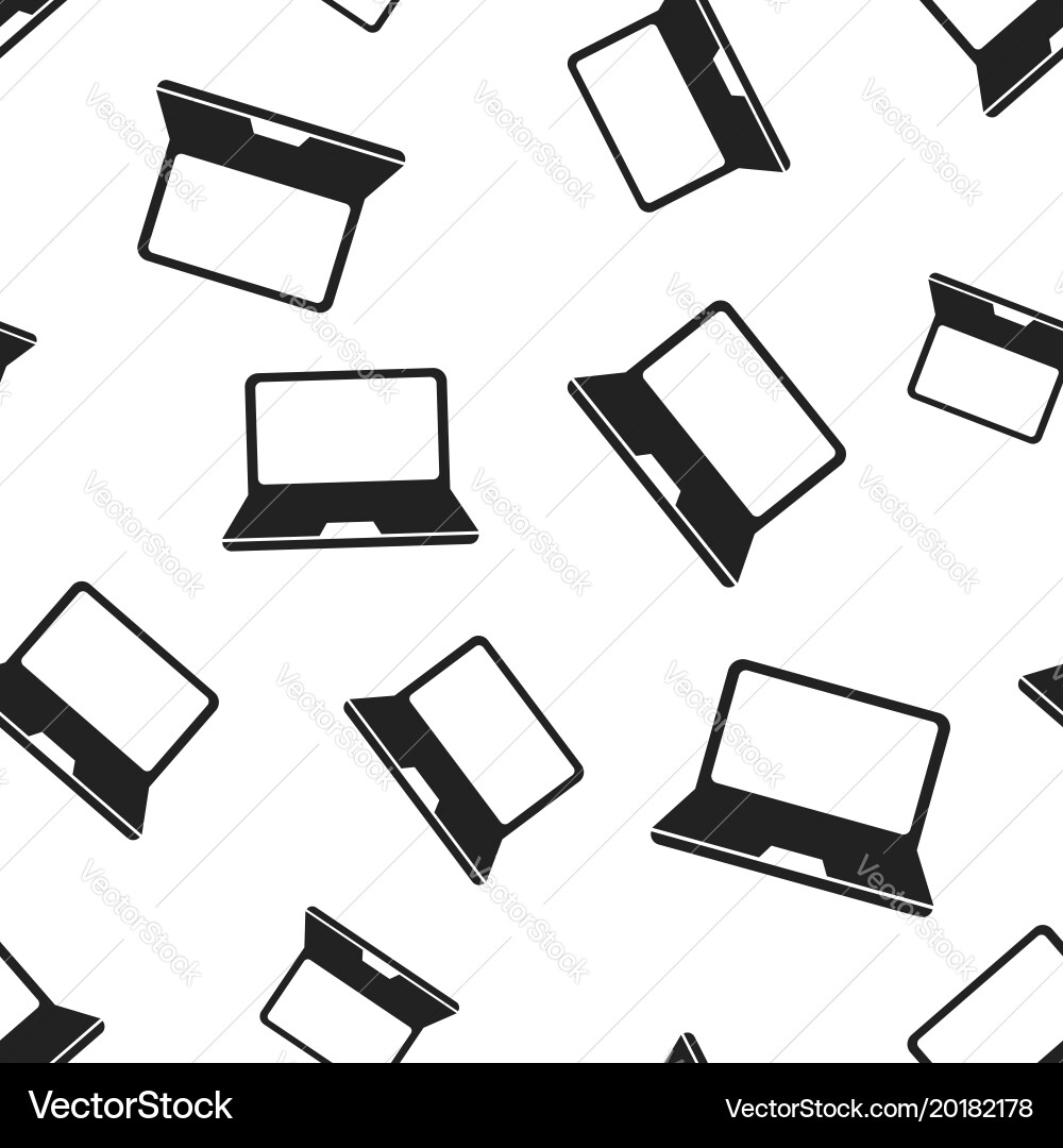 Laptop computer seamless pattern background vector image