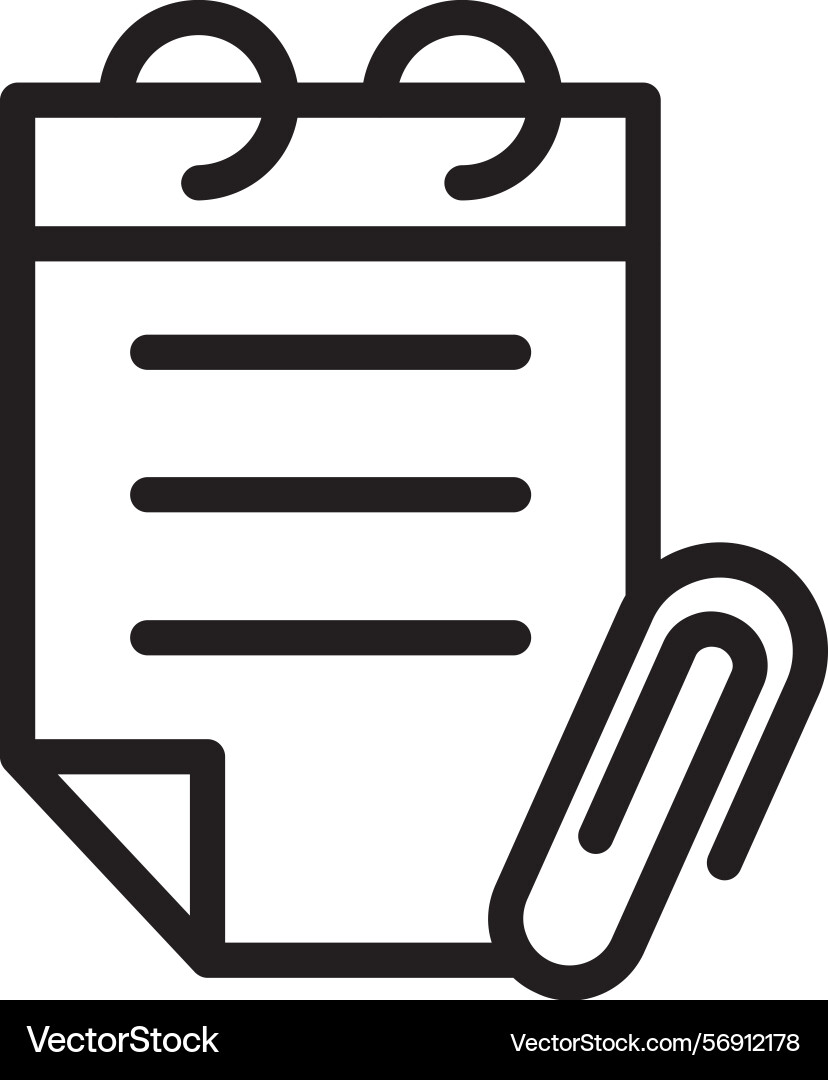 Memo linear style icon design Vector Image