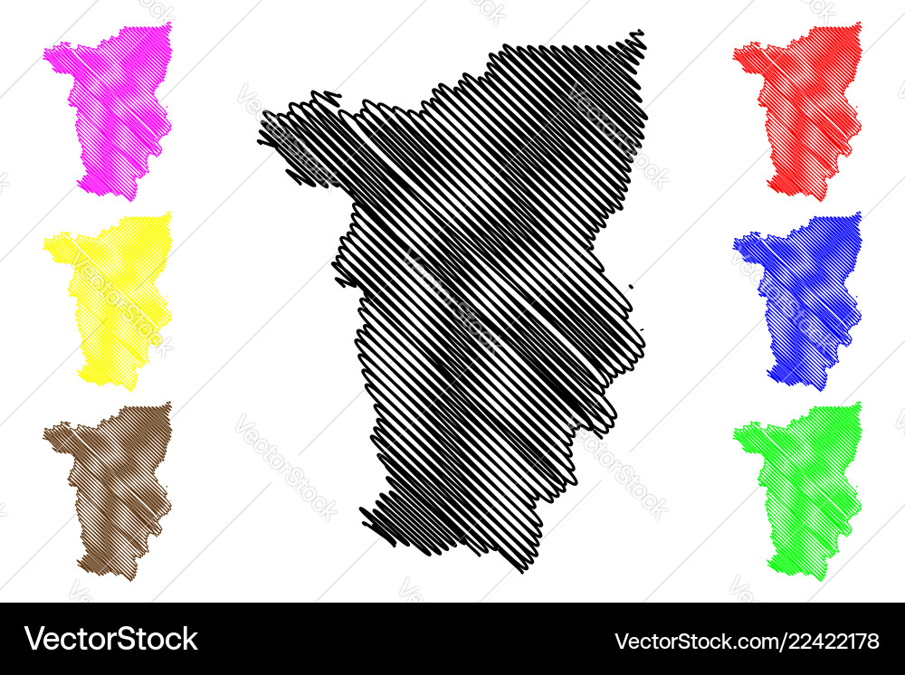Perm krai map Perm krai map vector image