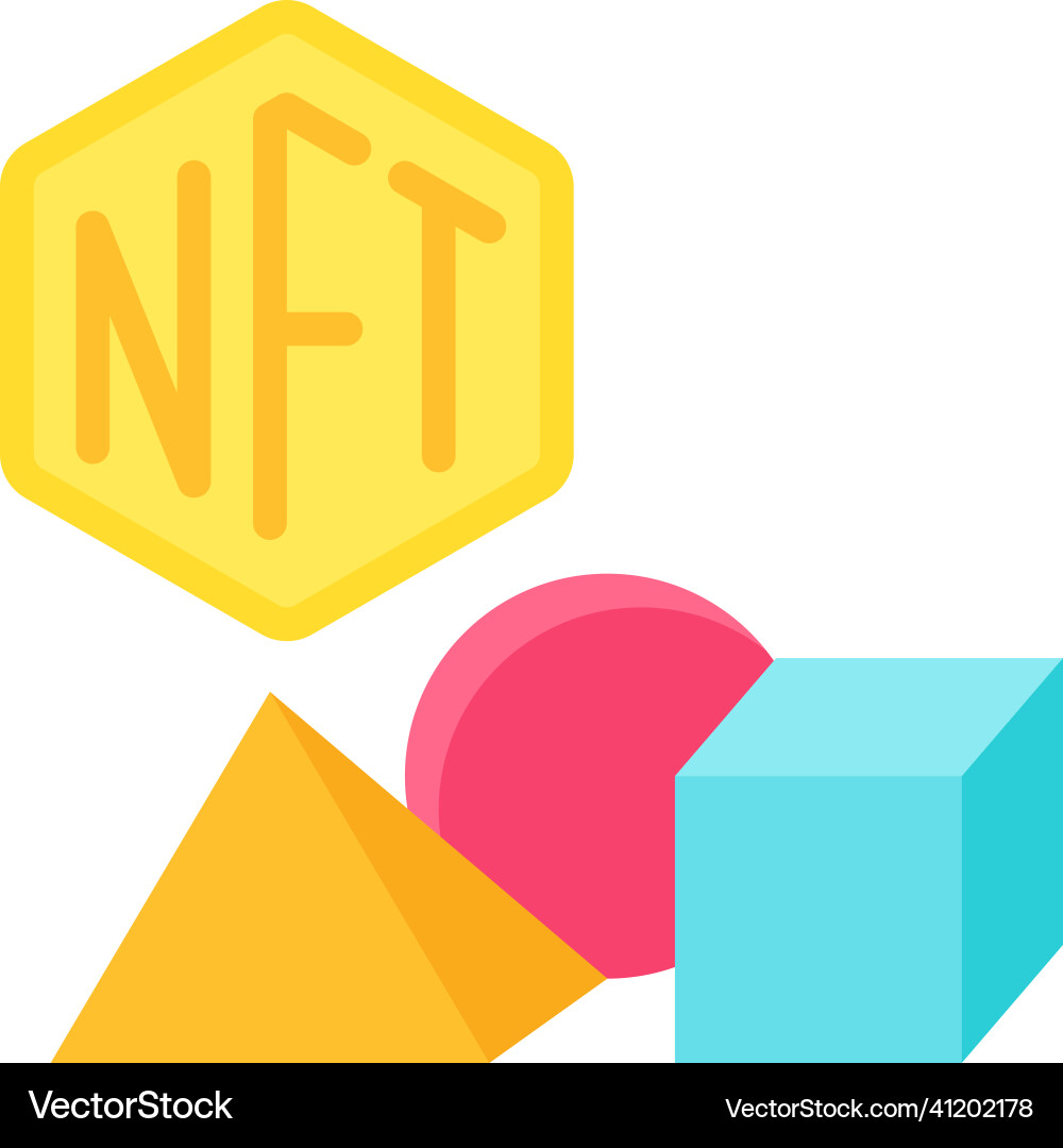 Physical object icon nft related vector image
