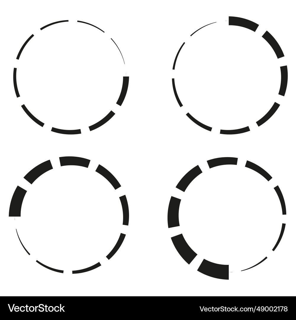 Progress steps phases indicator circle Progress steps phases indicator circle vector image